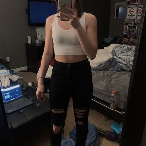 ae black ripped jeans